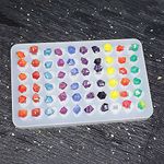 AMZTOART Silicone Mold Resin Craft Makes 60 Crystals - Small Crystal Stones - Candles - Soap - Ice Cube - Jewelry - 1 Unique Shapes (White)