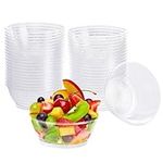 MATANA 40 Small Clear Hard Plastic Bowls (150ml / 5oz) - Mini Bowls for Desserts, Dips, Sauces, Ice Cream, Trifles - Weddings, Birthdays, Picnic, Parties - Sturdy & Reusable