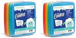 Fit & Fresh Cool Coolers Slim Lunch Ice Pack, Multicolor, Set of 8