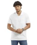 Jockey Men's Regular Fit Half Sleeved Polo T-Shirt with chest Pocket 3913_White_M