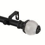A&F Rod Decor - Luminous Curtain Rod 1 inch Diameter, 48-84 inch - Black