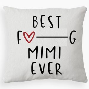 POPOU Best Mimi Gifts Decorative Throw Pillow Case, Mimi Birthday Gifts, Best Mimi Ever Gifts Pillow Case, Gives for Mimi Gifts, 18 x 18 inch Home Decor Cushion Cover