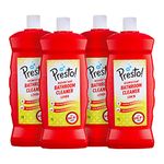 Amazon Brand - Presto! Bathroom Cleaner, Lemon - 4 Ltr (1Ltr X 4)| Suitable for Bathroom floors, Slabs, Wall tiles, Sinks, Basins, Stainless Steel taps and Shower heads