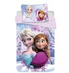 Disney Frozen Anna Elsa Duvet Cover Set Single Bed and Pillowcase 140 x 200 Cotton Original Bedding