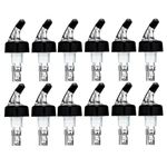 12 Pack Measured Liquor Pour Spout, Liquor Bottle Pourers, Measure Pour Spout for Liquor Bottles, Bottle Pourers for Alcohol, Shot Pourer Cocktail Liquor Dispenser Bar Bartending Tool -1.5oz/45ml