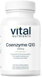 Vital Nutrients CoQ10 200mg | Vegan Supplement | Potent Antioxidant of CoEnzyme Q10 to Support Heart Health and Energy Levels* | Gluten, Dairy and Soy Free | Non-GMO | 60 Capsules