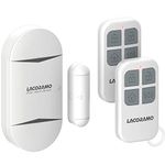 LACORAMO Door Alarm Sensor - Premium Quality - Wireless Magnetically Triggered Window Alarm, 130 db Siren Security Entry Burglar Alert with 2 Remote Controls for Protecting Kids Safety, Home, Shop