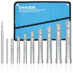 DAKCOS 10 Pcs Plumbers Spanner Wrench Set Shower Valve Socket Wrench Set Spark Plug Spanner Dual-Ended Wrench Socket 6-22mm