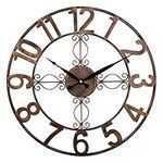 OCEST Outdoor Wall Clock 18 inch Outside Waterproof Garden Clock,Large Numerals Giant Open face Large Outdoor Garden Wall Clock