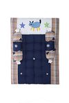 abracadabra Cotton Bedding Set (3 Pieces, 0-2 Years, 88 cm X 60 cm, Crocodile, Navy Blue)