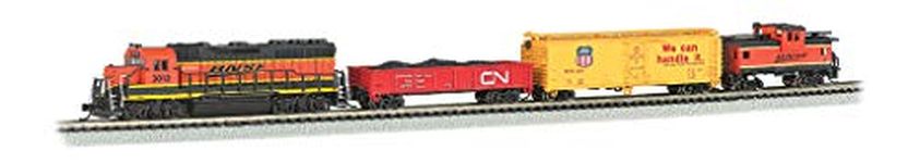 Bachmann Trains - Roaring Rails DCC Sound Value Ready to Run Electric Train Set - N Scale, Silver