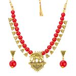 Jewels Galaxy Fascinating Beaded Elephant Inspired Swanky Necklace Set for Women/Girls (CT-NCK-44039)