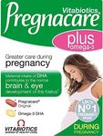 Pregnacare Plus - Pregnancy Vitamins - UK's No.1 Pregnancy Brand. Greater Prenatal Care for Women, Supplement with Added Omega-3 DHA for Normal Brain and Eye Development. by Vitabiotics