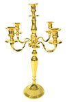 A Decor Avenue 5 Arm Golden Candelabra (2 feet), Candle Stick Stand, Candle Holder, Decorative Corner and Table Piece, Metal