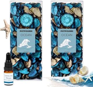 STRN Potpourri Bowl Filler – Ocean Scented Dried Flower Bags, Bowl Vase Filler, Decorative Potpourri for Vase or Bathroom – Long-Lasting Fresh Aroma Gift for Summer Home Decor