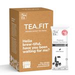 TeaFit Premium Zero Sugar Instant Masala Chai Tea Pack Of 50 Sachets (700Gm) | Masala Tea Premix | Diabetic Friendly | Instant Milk Tea Premix | Ready To Drink | Instant Tea Premix | Tea Powder