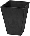 Algreen Products 17326 Valencia Square Planter with Self-Watering Tray, 13" Height by 10", Black Marble
