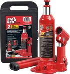 BIG RED T90213 Torin Hydraulic Welded Bottle Jack with Blow Mold Carrying Storage Case, 2 Ton (4,000 lb) Capacity, Red