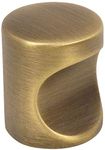 Cosmas 3312BAB Brushed Antique Brass Contemporary Cabinet Hardware Finger Pull - 3/4" Diameter - 10 Pack