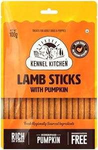 Kennel Kitchen Soft Baked Lamb with Pumpkin Sticks Treats for Dogs, 100g (Pack of 1) | Soft Dog Chew Sticks | Dog Treats for Adult Dogs and Puppies