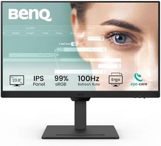 BenQ GW2490T 23.8” IPS 1080p Home Office Monitor, FHD, 100Hz, Ergo Design, high Refresh Rate, 99% sRGB, VESA MediaSync, B.I, Flicker Free, Low Blue Light, ePaper, Coding Mode, TÜV Rheinland Certified