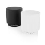 LARS NYSØM Salt and Pepper Shakers Set | Stainless Steel Salt and Pepper Shakers with Modern Minimalist Design, Easy Refill (Black/White)