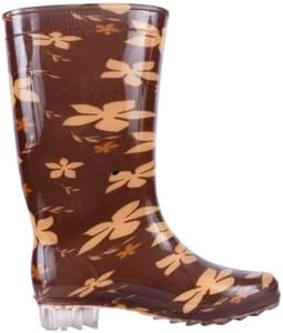 HILLSON MERICOM M1 - M6 Fashion Rain and Occupational Gumboots for Women and Girls Multicolour (Brown, 5)