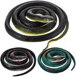 3 Pieces Large Rubber Snakes Realis