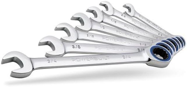 Powerbuilt 640990 SAE Ratcheting Wrench Set, 7-Piece
