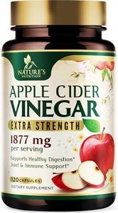 100% Natural Raw Apple Cider Vinegar Pills - Highest Potency 1300mg - Weight Loss Appetite Suppressant, Made in USA, Best Vegan ACV, Metabolism Fat Burner & Detox Cleanse Supplement - 120 Capsules