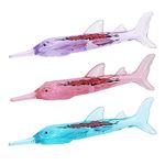 TOPWAYS Pool Diving Toy Set 3 Diving Sharks Swimming Underwater Pool Training Toys Diving Games Training Children's Gifts(Diving Transparent Shark)