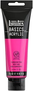 LIQUITEX Basics Acrylic Paint 118.3 ml (Pack of 1) Tube, Fluorescent Pink