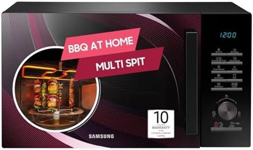 Samsung 28 L Slim Fry, Sensor Cook and Multi Split Convection Microwave Oven (MC28A5145VR/TL, Black and Pattern, 10 Yr warranty, Gift for Every Occasion)