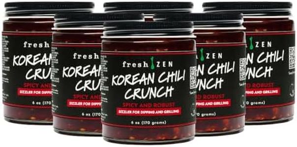 FreshZen Korean Chili Crunch – Smoky Gochugaru Chili Oil with Garlic, Deep Umami Heat, Soft Crunch, Vegan Asian Cooking Sauce Made with Avocado Oil – 6.3oz Jar