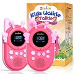 Zookao Walkie Talkie Kids Toys for 3 4 5 6 7 8 Year Old Girls Boys, Outdoor Garden Girls Toys 3-12 Year Old Boy Girl Gifts Upgrade Long Distance Little Bee Walkie Talkies Pink