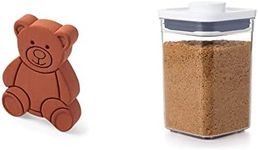 Fox Run46761 Terracotta Brown Sugar Bear Keeper & Saver, Set of 1 & Oxo New Good Grips POP Container - Airtight Food Storage - 1.1 Qt for Brown Sugar and More, Transparent