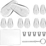 Sunshades Bhavya Optic® 5 Pairs Silicon Air Nose Pads Air Chamber Nosepad for Eyeglass,Sunglass,Spectacle Repair Kit,Soft Nosepad with Optical 3in1 Screwdriver