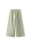 Alan Jones Clothing Solid Cotton Wide Legs Girls Trackpant (Light Green_15-16 Years)