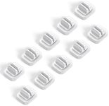 10Pack Cable Spring Holder Clips, Cord Organizer for Desk - Lamicall Adjustable Cord Clip, Wire Holder Organizer, Phone USB Charger Cable Holder, White