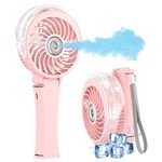 HandFan 2024 𝙐𝙥𝙜𝙧𝙖𝙙𝙚𝙙 Portable Misting Fan, 34ml Handheld Personal Mister Fan Rechargeable, Battery Operated Spray Water Mist Fan, Foldable Mini Fans for Makeup, Travel, Outdoors, Disney