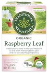 Traditional Medicinals - Organic Raspberry Leaf Herbal Women's Tea (Pack of 1) - Sustainably Sourced Fair Wild Red Raspberry Leaf - 16 Tea Bags Total