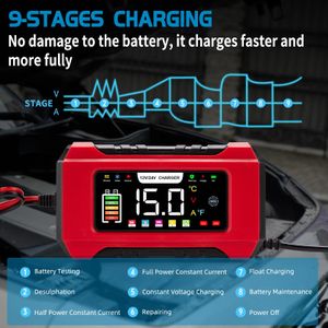 Aptliton 15-Amp Car Battery Charger – Fast Charging for Vehicles