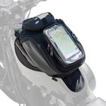 Nomad Universal Magnetic Tank Bag for Motorcycles - Heavy Duty Black Gas Tank Pouch for Cruiser & Sportbike