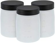 Belloccio C15 Sunless DHA Spray Tanning Solution Cups with Lids (Pack of 3) - 7 oz. Plastic Cups that Fit Belloccio Model G15 Turbine Spray Tanning Applicator Gun - Replacement Jars, Storage Bottles