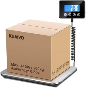 KUAIVO Luggage Scale 440lb Digital Shipping Scale with 0.35oz Accuracy, Tare/Hold, USB & Battery, Portable Postal Package Scale for Travel, Home, Office