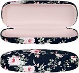 Molshine Fabrics Floral Retro Light Portable Eyeglasses Glasses Case for Reading Glasses (E)(Size: M)