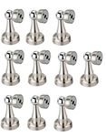 4-YOU Stainless Steel Heavy Sleek Magnetic Door Stopper/Blocker with Screws | Heavy Duty Door Stopper for Home & Office (Silver, Pack of 10)