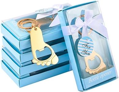 24Packs Footprint Bottle Openers with Baby Boy or Girl Shower Return Gift Boxes for Party Favors, Gifts or Decorations for Guests