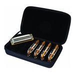 Hohner COB Case of Blues Harp Harmonicas in Zippered Carrying Case