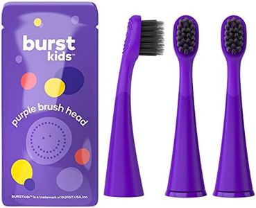 BURSTkids Toothbrush Heads 3-Pack - Genuine BURST Kids Electric Toothbrush Replacement Heads for a Perfect Fit - Ultra Soft Bristles for Deep Clean – 9 Month Supply of Brush Heads, Purple